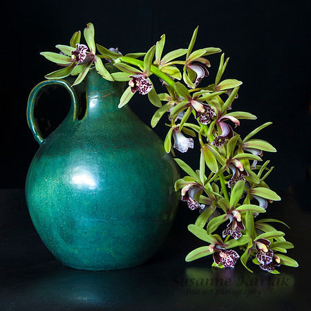 Green Vase and Orchid #0010rw